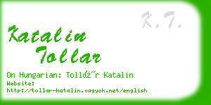 katalin tollar business card